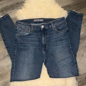 Joe's High Rise Curvy Skinny Ankle Jeans Blue Denim Jeans Large